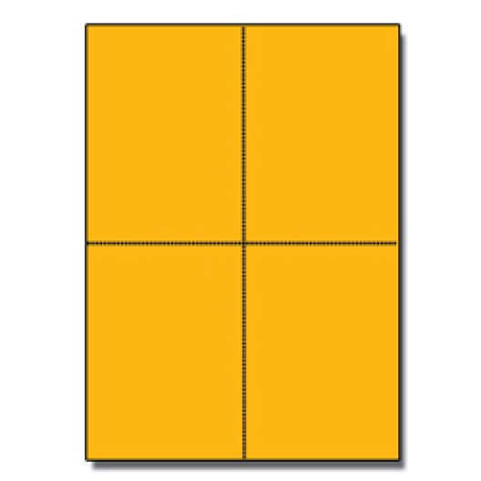 Postcards 4up Bright Gold 1000/pkg