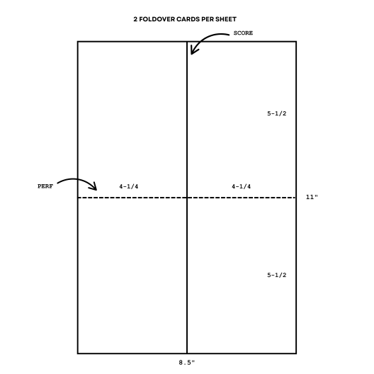 Classic Crest Solar White Foldover (2 Cards per Sheet) 65lb/176g 125/pkg