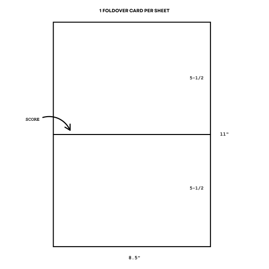 Classic Crest Solar White Bi-Fold Cards (2-Panel) 65lb/176g 8-1/2x11 125/pkg