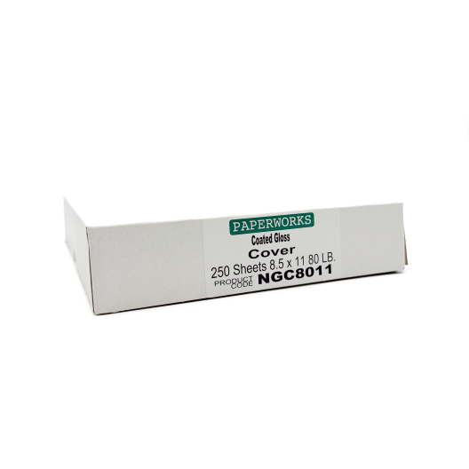 Paperworks Coated Gloss 80lb/216g Cardstock 8-1/2x11 250/pkg
