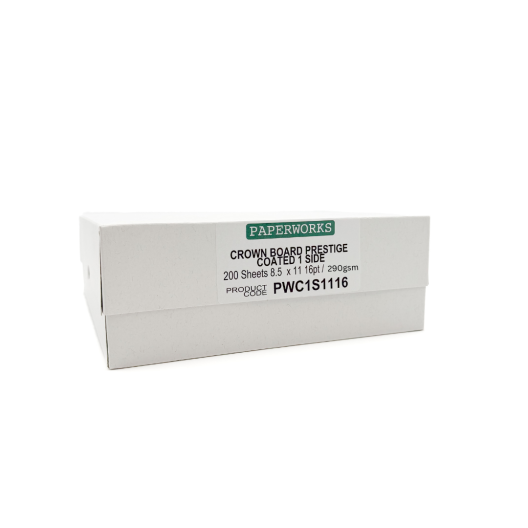 Paperworks Prestige Coated-1-Side 16pt/290g Cardstock 8-1/2x11 200/pkg