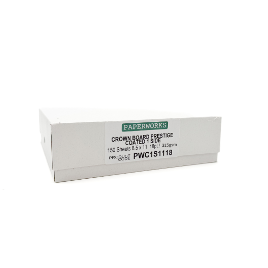 Paperworks Prestige Coated-1-Side 18pt/315g Cardstock 8-1/2x11 150/pkg