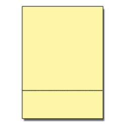 Perforated at 3-2/3 Bristol Cover Yellow 8-1/2x11 67lb 250pk