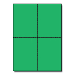 Postcards 4up Dark Green 1000/pkg